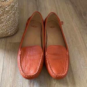 UGG Australian Leather Driving Flats Loafer size 8 Burnt Orange